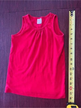 Hanna Andersson Girls Bright Red Tank Top